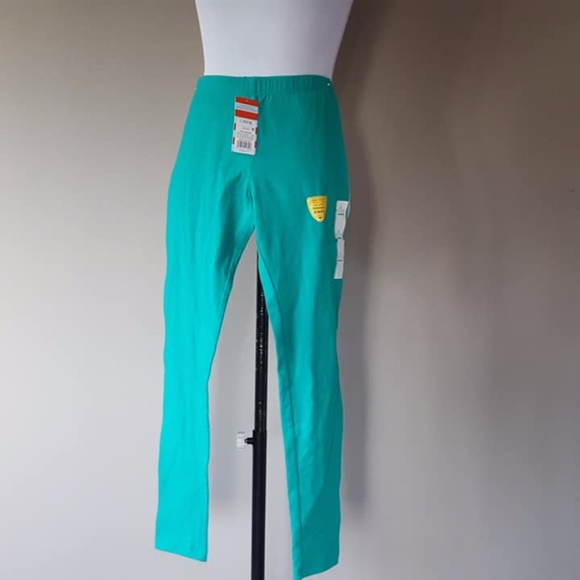 Girls Tights Green Turquoise Size 10 12 Large - Picture 4 of 5